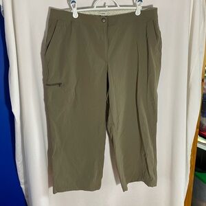 L.L. Bean Women's Water-Repellent Comfort Trail Pants, Straight-Leg Crop